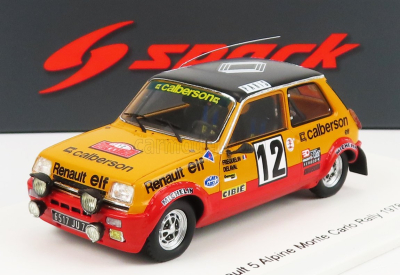 Spark-model Renault R5 Alpine Gr.2 N 12 3rd Rally Montecarlo 1978 G.frequelin - J.delaval 1:43 Žlutá Červená Černá