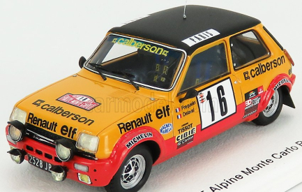 Spark-model Renault R5 Alpine N 16 Rally Montecarlo 1979 G.frequelin - J.delaval 1:43 Žlutá Červená Matná Černá