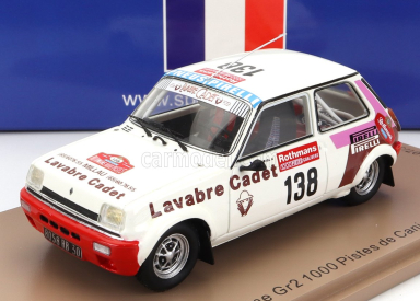 Spark-model Renault R5 Alpine Turbo Gr.2 N 138 Rally 1000 Pistes De Canjuers 1983 D.auriol - J.y.tissiot 1:43 Bílá Červená