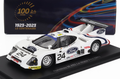 Spark-model Rondeau M482 4.0l V8 Team Ford Concessionaires N 24 24h Le Mans 1983 Henry Pescarolo - Thierry Boutsen 1:43 Bílá