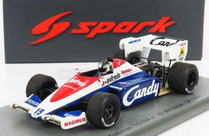 Spark-model Toleman F1  Tg184 N 19 Italy Gp 1984 S.johansson 1:43 Bílá Modrá Červená