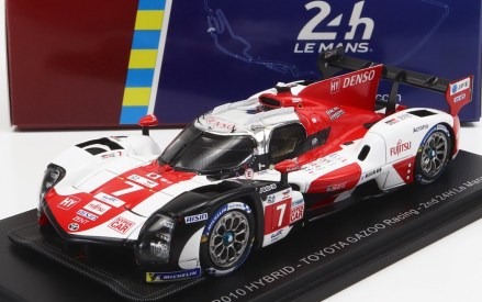 Spark-model Toyota Gr010 3.5l Turbo Hybrid V6 Team Toyota Gazoo Racing N 7 2nd 24h Le Mans 2022 M.conway - K.kobayashi - J.m.lopez 1:43 Bílá Červená Šedá