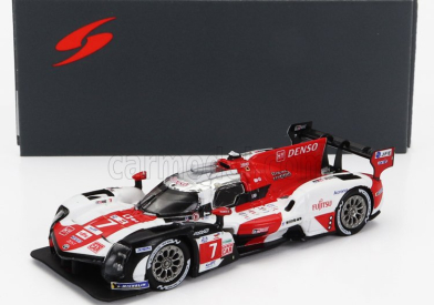 Spark-model Toyota Gr010 3.5l Turbo Hybrid V6 Team Toyota Gazoo Racing N 7 2nd 24h Le Mans 2022 M.conway - K.kobayashi - J.m.lopez 1:87 Bílá Červená Šedá