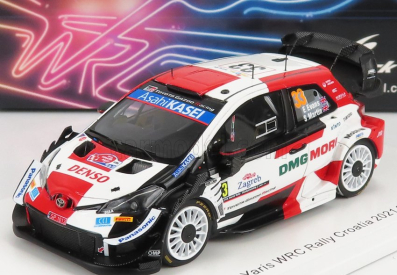 Spark-model Toyota Yaris Wrc N 33 2nd Rally Croatia 2021 E.evans - S.martin 1:43 Bílá Červená Černá