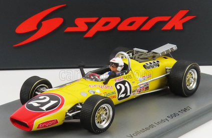 Spark-model Vollstedt N 21 Indy 500 1967 C.yarborough 1:43 Žlutá Červená
