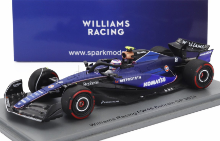 Spark-model Williams F1  Fw46 Team Williams Racing N 2 Bahrain Gp 2024 Logan Sargeant 1:43 2 Tóny Modré