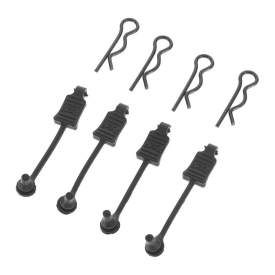Sponky karoserie 1/8 Scale černé (4 ks.)