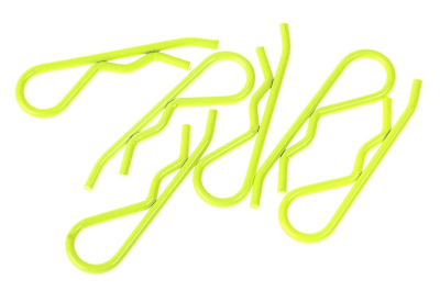 Sponky pro karoserie pro 1/8 - fluorescentní žlutá (6ks.)