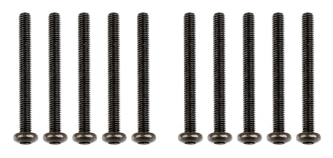 Šrouby, M2,5x25mm s půlkulatou imbusouvou hlavou