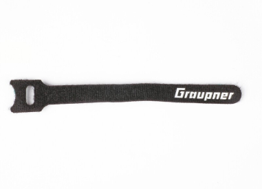 Stahovací pásek suchým zipem 150mm GRAUPNER , černý (10ks)