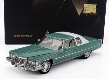 Stamp-models Cadillac Coupe De Ville 1976 1:18 Zelená Bílá