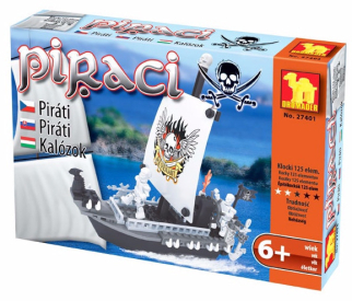 Stavebnice Ausini 27404 Pirátská loď velká - kostky rozměrově shodné s Lego