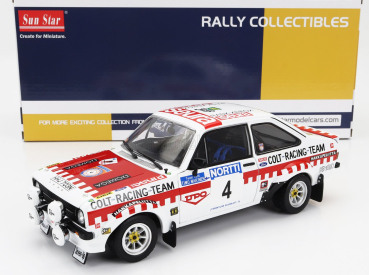 Sun-star Ford england Escort Mkii Rs 1800 (night Version) N 4 3rd Rally 1000 Lakes 1975 Timo Makinen - Henry Liddon 1:18 Bílá Červená