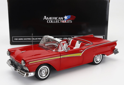 Sun-star Ford usa Fairlane 500 Skyliner Cabriolet Open 1957 1:18 Flame Red