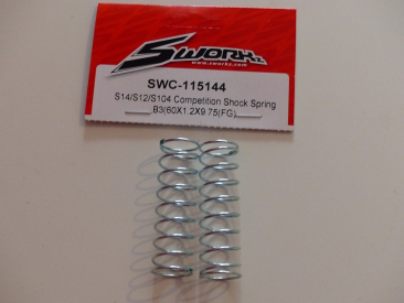 SWORKz 1/10 Competition pružiny olej. tlumičů B-3 60x1.2x9.75mm (FG), 2 ks.