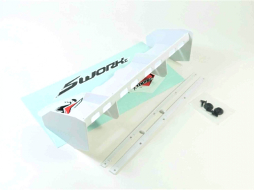 SWORKz 1/8 Off Road PRO SPEED 2.0 zadní spojler, bílý, 1 ks.