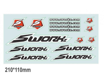 SWORKz originál logo nálepky, 2 ks,