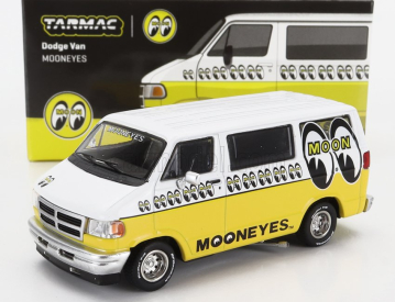 Tarmac Dodge Ram 150 Van Mooneyes 1996 1:64 Bílá Žlutá