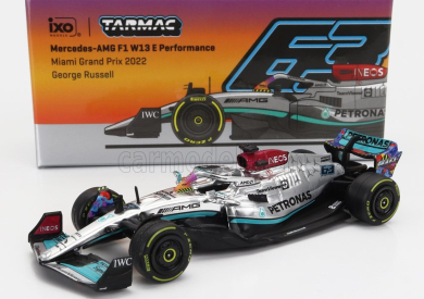 Tarmac Mercedes gp F1 W13e Team Mercedes-amg Petronas F1 N 63 5th Miami Gp 2022 George Russell 1:64 Stříbrná Zelená
