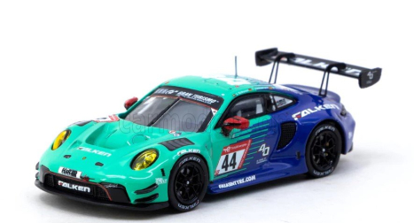 Tarmac Porsche 911 992 Gt3 R Team Falken Motorsports N 44 24h Nurburgring 2023 Joel Eriksson - Tim Heinemann - Nico Menzel - Martin Ragginger 1:64 Zelená Modrá
