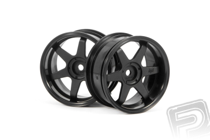 TE37 disky 26mm Černé (0mm Offset) 2ks