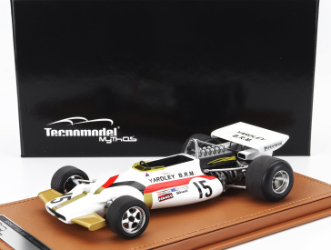 Tecnomodel BRM F1  P160 N 15 Monaco Gp 1971 Pedro Rodriguez 1:18 Bílá Červená Zlatá