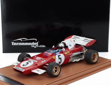 Tecnomodel Ferrari F1  312b2 N 5 German Gp (with Pilot Figure) 1971 Mario Andretti - Con Vetrina - With Showcase 1:18 Červená Bílá