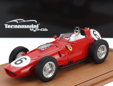 Tecnomodel Ferrari F1  Dino 246/256 Team Scuderia Ferrari N 6 2nd Avus Germany Gp (with Pilot Figure) 1959 Daniel Gurney 1:18 Red