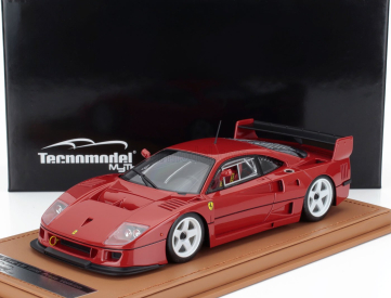 Tecnomodel Ferrari F40 Lm Press Version 1996 - White Rims - Con Vetrina - With Showcase 1:18 Red