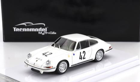 Tecnomodel Porsche 901 911 S Team Auguste Veuillet N 42 24h Le Mans 1967 R.buchet - H.linge 1:43 Bílá