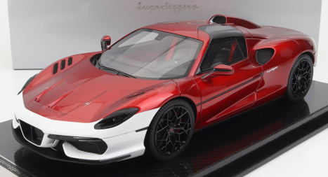 Tecnomodel Touring Superleggera Arese Rh95 (chassis And Engine F-12) 2021 1:18 Červená Met - Lesklá Bílá
