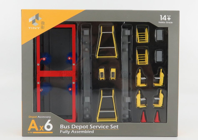 Tiny toys Accessories Diorama Ax6 Cmb Bus Depot Service 1:64 Červená Žlutá