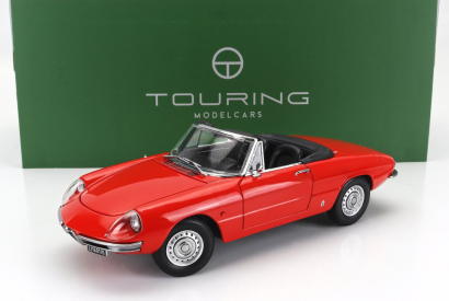 Touring modelcars Alfa romeo Duetto Spider 1600 Coda Tonda 1966 1:18 Red