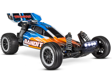 RC auto Traxxas Bandit 1:10 RTR s LED osvětlením, oranžová