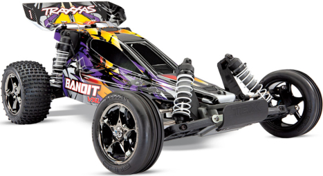 RC auto Traxxas Bandit 1:10 VXL TQi, fialová