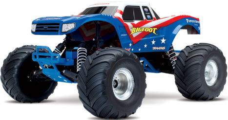 RC auto Traxxas Big Foot 1:10 RTR, bílomodročervená