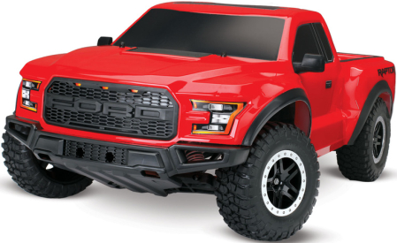 RC auto Traxxas Ford F-150 SVT Raptor 2017 1:10 RTR, červená