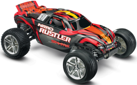 RC auto Traxxas Nitro Rustler 1:10 TQi RTR, červená