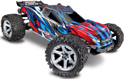 RC auto Traxxas Rustler 1:10 VXL 4WD TQi RTR, modrá