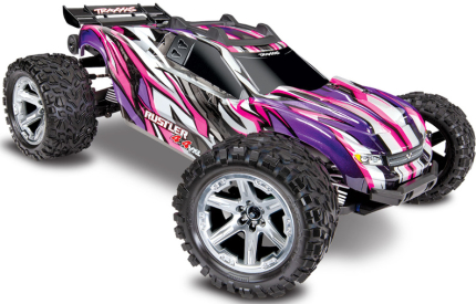 RC auto Traxxas Rustler 1:10 VXL 4WD TQi RTR, růžová