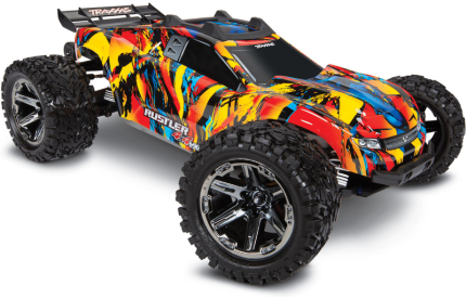 RC auto Traxxas Rustler 1:10 VXL 4WD TQi RTR, Solar Flare