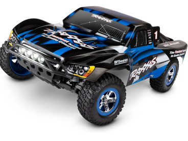 BAZAR - RC auto Traxxas Slash 1:10 RTR s LED osvětlením, modrá