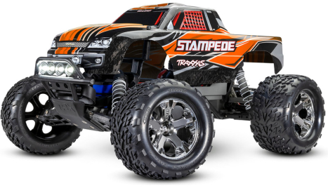 RC auto Traxxas Stampede 1:10 RTR s LED osvětlením, oranžová