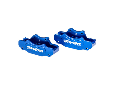 Traxxas třmen přední brzdy hliníkový modrý (pár)