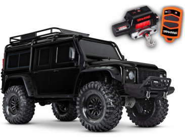 RC auto s navijákem Traxxas TRX-4 Land Rover Defender 1:10 TQi RTR, černá