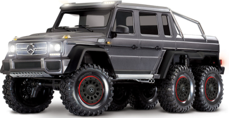 RC auto Traxxas TRX-6 Mercedes G 63 6x6 1:10 TQi RTR, tmavě šedá metalíza