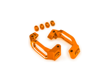 Traxxas závěs těhlice hliníkový oranžově eloxovaný (pár)