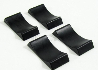 Triple9 Accessories Set 4x Cuneo Blocca Ruote - 4x Car Stoppers 1:43 Black