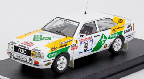 Trofeu Audi Quattro Coupe N 9 2nd Rally Hunsruck 1987 Armin Schwarz - Hans Joachim Hosch 1:43 Bílá Žlutá Zelená