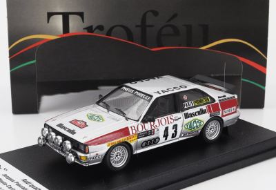 Trofeu Audi Quattro (night Version) N 43 Rally Montecarlo 1982 Jacques Panciatici - Demachy 1:43 Silver Red